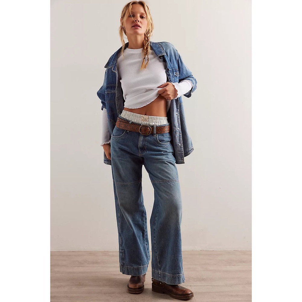 Free People wide leg jeans - Picture 11 of 12